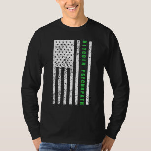 T-shirt Psychopathe Bitcoin Patriotisme Drapeau Américain