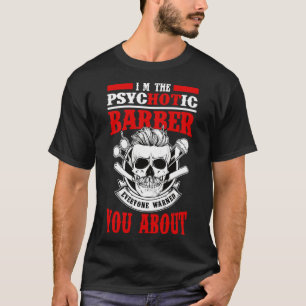 T-shirt Psychotechnique Barbier Mens Hipster Haircut Barbi