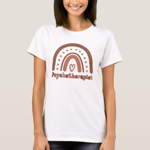 T-shirt Psychothérapeute Boho Rainbow