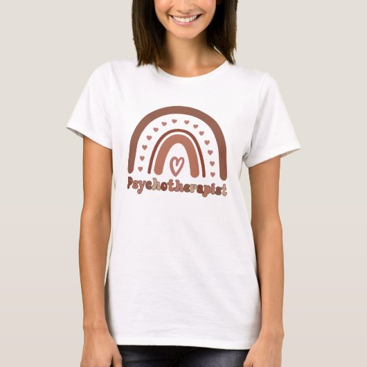 T-shirt Psychothérapeute Boho Rainbow (Devant)