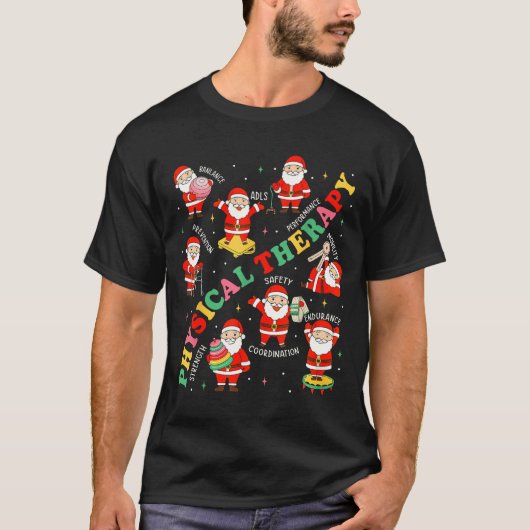 T-shirt Pt Christmas Physical Therapy Santa Therast Xmas P (Devant)