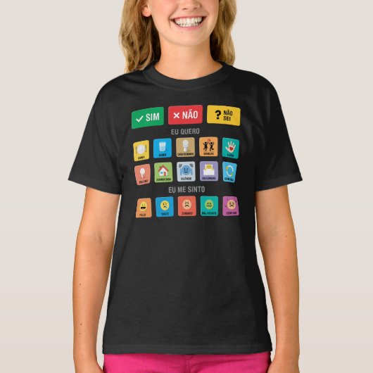 T-shirt PT-PT Autisme AAC PECS Pointing Communication 02 (Devant)