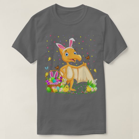 T-shirt Pterodactyl Bunny Oeuf Chasse Pterodactyle Oiseau (Design devant)