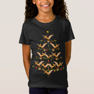 T-Shirt Pterodactyl Xmas Arbre Cadeau Santa Hat Pterodacty