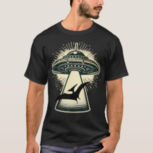 T-shirt Ptérodactyle Enlevé Par Un Ovni Alien - Dinosaure
