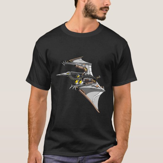 T-shirt Ptérodactyle Oiseau Robot Machine Dinosaure Monstr (Devant)
