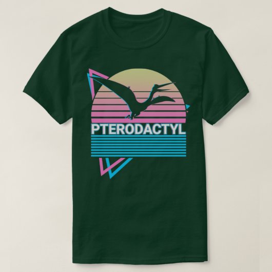T-shirt Pterodactyle Pterosaure Dinosaur Retro (Design devant)