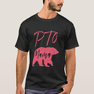 T-shirt PTO Mama Conception de l'ours pour l'école Parent