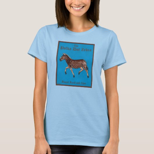 T-shirt Pub anglais Polka Dot Zebra (Devant)