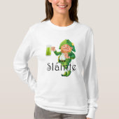 T-shirt "Pub irlandais leprechaun bière verte Slainte (Devant)