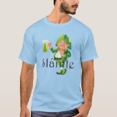 T-shirt Pub irlandais Leprechaun Toast Slainte (Devant)