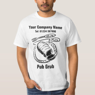 T-shirt Pub Servant de la nourriture ou du pub Grub Person