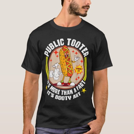 T-shirt Public Tooter Funny Inappropriate Embarring Adult (Devant)
