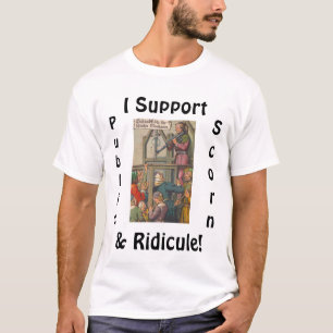 T-shirt public vintage de pièce en t d'humiliatio