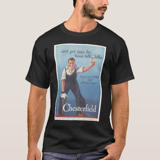 T-shirt Publicité Chesterfield Cigarettes vintage (Devant)