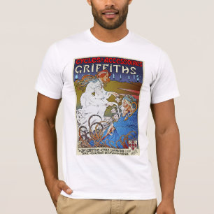 T-shirt Publicité d'affiche de bicyclette : Cycles de