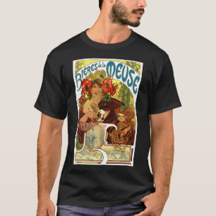 T-shirt Publicité de bière Art Nouveau vintage par Alphons