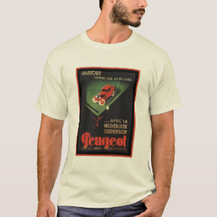 T-shirt Publicité Peugeot vintage - Partout Comme sur un b