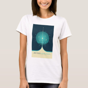 T-shirt Publicité Sci-Fi, horloge atomique bleue, espace p