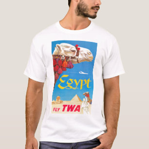 T-shirt Publicité vintage Egypt Air Travel