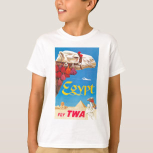 T-shirt Publicité vintage Egypt Air Travel
