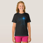 T-shirt Puce de processeur d'ordinateur Circuit imprimé Co (Devant entier)