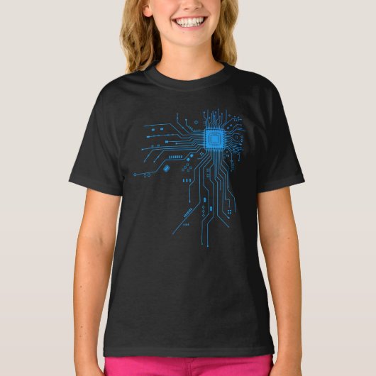 T-shirt Puce de processeur d'ordinateur Circuit imprimé Co (Devant)