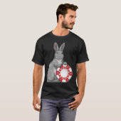 T-shirt Puces de poker de lapin (Devant entier)