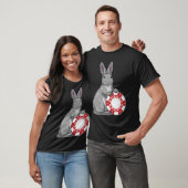 T-shirt Puces de poker de lapin (Unisexe)