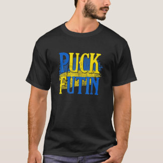 T-shirt Puck Foutine Mème Je Suis Aux Côtés De L'Ukraine A