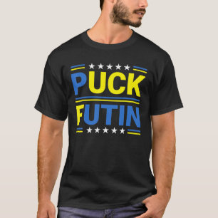 T-shirt Puck Foutine Mème Je Suis Aux Côtés De L'Ukraine A