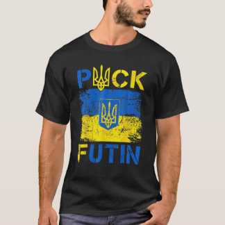 T-shirt Puck Foutine Mème Je Suis Aux Côtés De L'Ukraine A