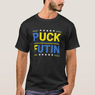 T-shirt Puck Foutine Mème Je Suis Aux Côtés De L'Ukraine A