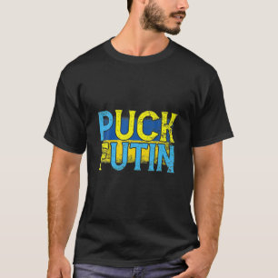 T-shirt Puck Futin Je Me Tiens Avec L'Ukraine Drapeau Amou
