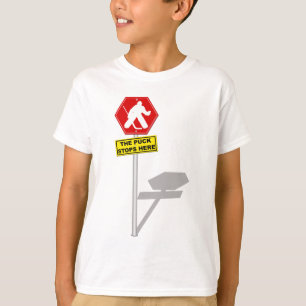 T-shirt Puck S'Arrête Ici, Les Enfants Hockey Goalie T-Sh