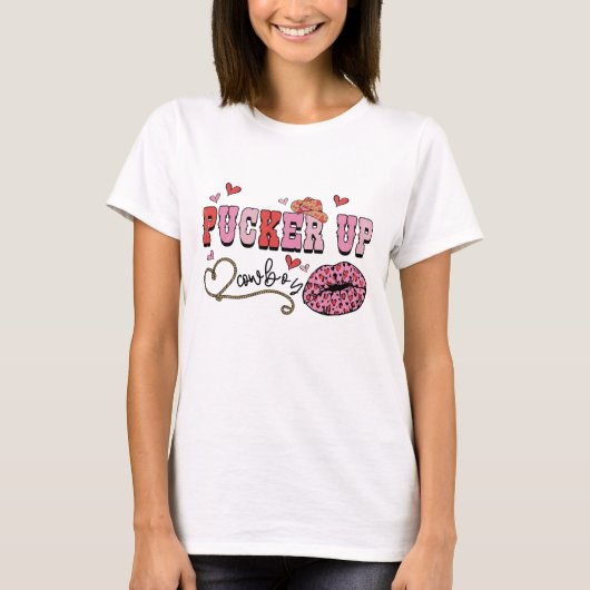 T-shirt Pucker Up Cowboys femmes (Devant)