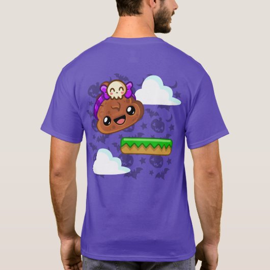 T-shirt Pudding & Crâne Mignon avec Impression au Dos - Ha (Dos)