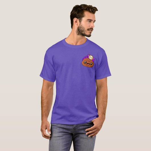 T-shirt Pudding & Cute Skull with Back Print - Happy Jump (Devant entier)