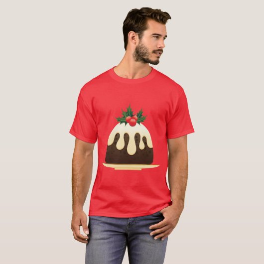 T-shirt Pudding de Noël géant (Devant entier)