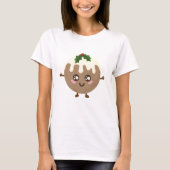 T-shirt Pudding de Noël Kawaii (Devant)