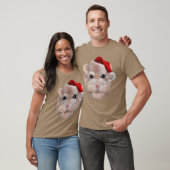 T-shirt Pudding Dwarf Hamster à Santa Hat (Unisexe)