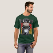 T-shirt Pudding Hamster nain sur moto Drapeau de moto (Devant entier)