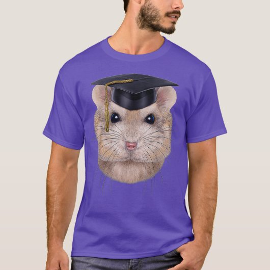 T-shirt Pudding Nwarf Hamster en Casquette universitaire (Devant)