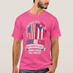 T-shirt Puerto Rican American Nous Connaissons Places Cuba