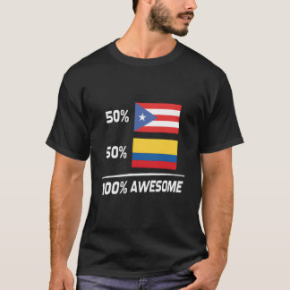 T-shirt Puerto Rican Colombian Flag Puerto Rico Colombia