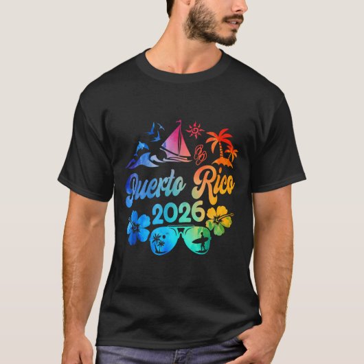 T-shirt Puerto Rico 2026 Vacation Beach Tie Dye Trip Summe (Devant)