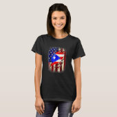 T-shirt Puerto Rico american flag (Devant entier)