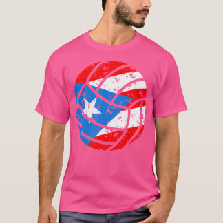 T-shirt Puerto Rico Volleyball Fier Boricua Drapeau