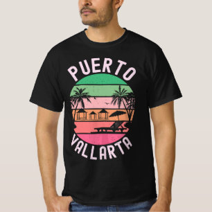 T-shirt Puerto Vallarta Mexique Rétro Mexicaine Resort Vac