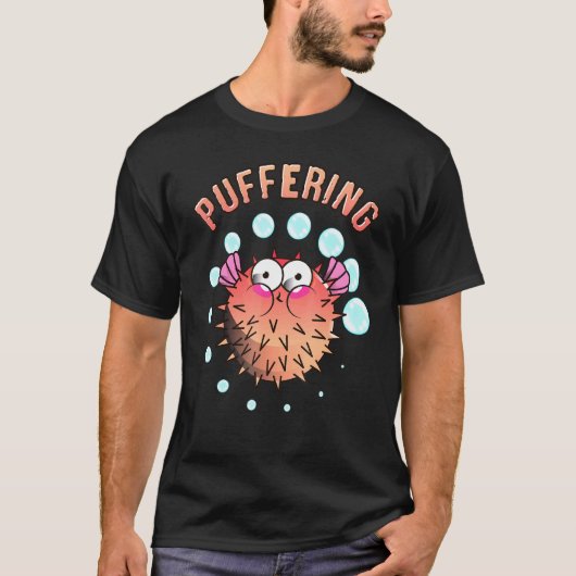 T-shirt Puffering Pufferfish Poisson Mignon (Devant)